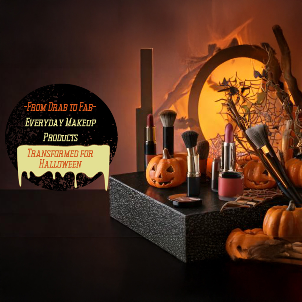 From Drab to Fab: Everyday Makeup Products Transformed for Halloween Banner