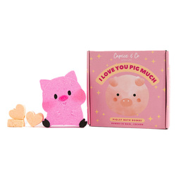Mega Bath Bombs - I Love you Pig Much on white background