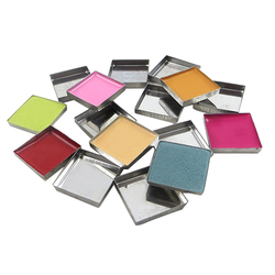 Square Empty Makeup Pans on white background